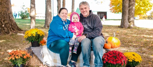 Travis and Meranda family banner