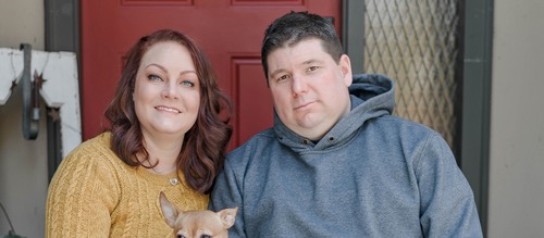 David and Jessica family banner