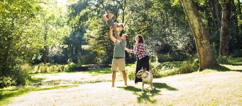 Monica and Jared family banner