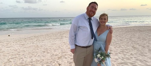 Chris and Brittany family banner