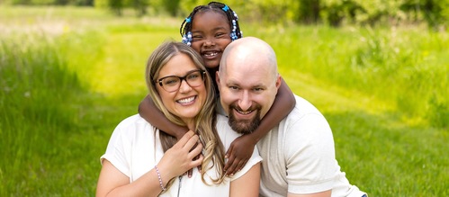 Brandon and Rachel family banner