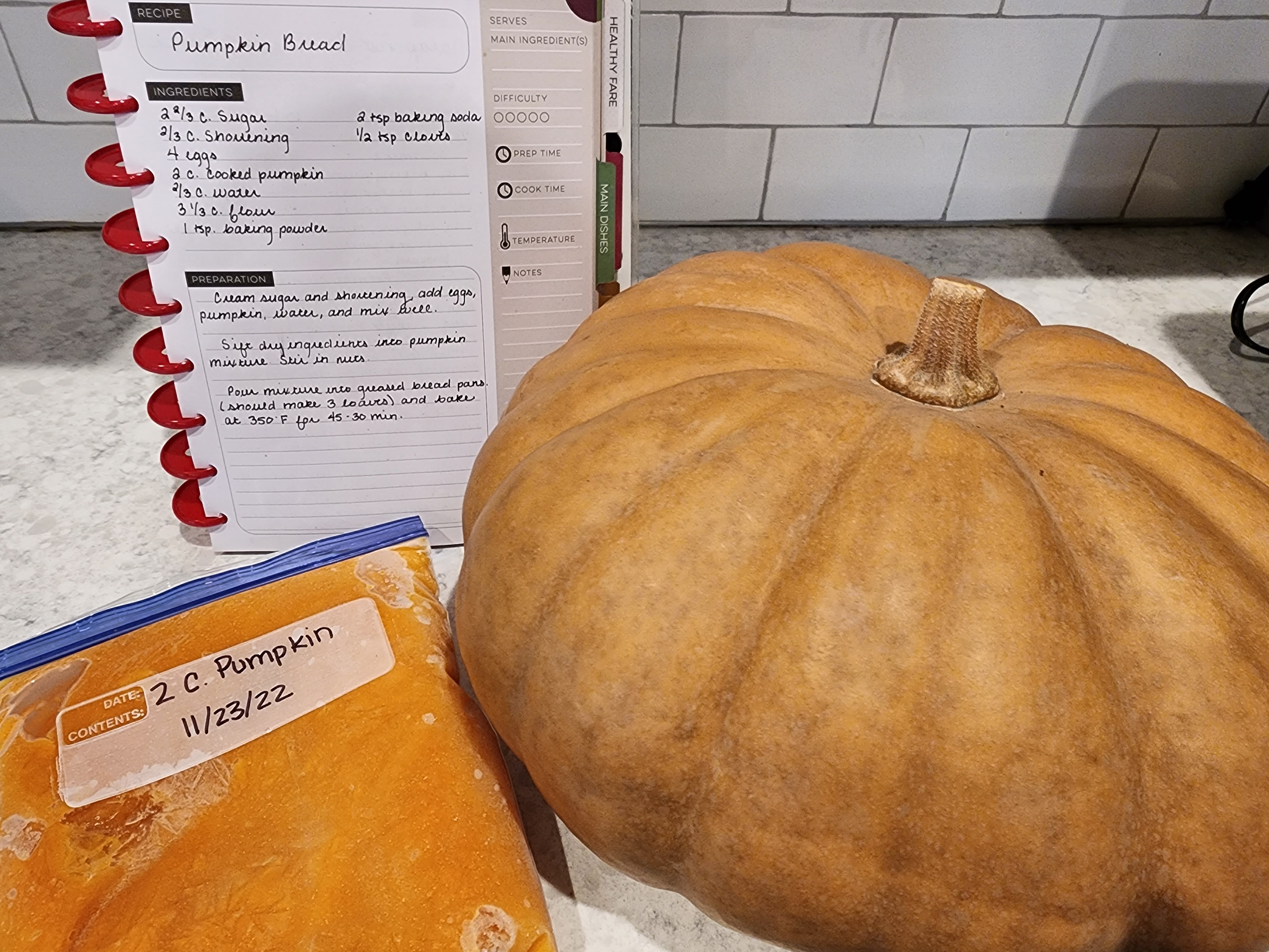 Baking Pumpkin Bread