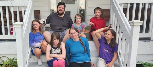 Justin and Kim family banner