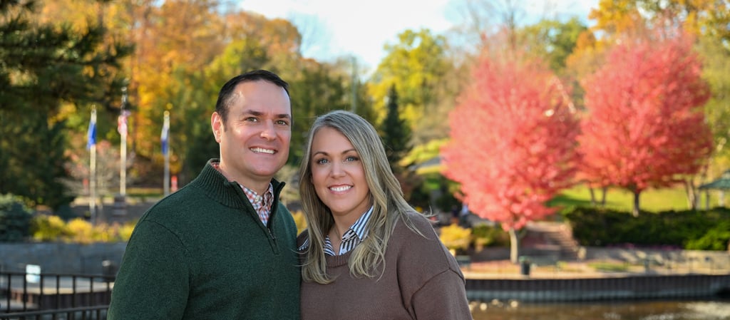 Jamie and Samantha family banner