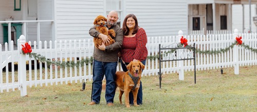 Clinton and Stephanie family banner